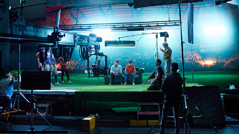Team working on a spot